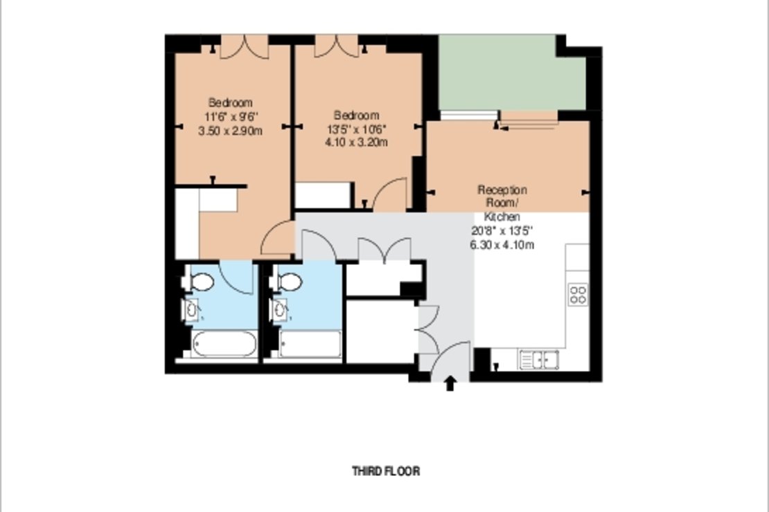 2 bedroom Flat to rent in Garrett Mansions-view7